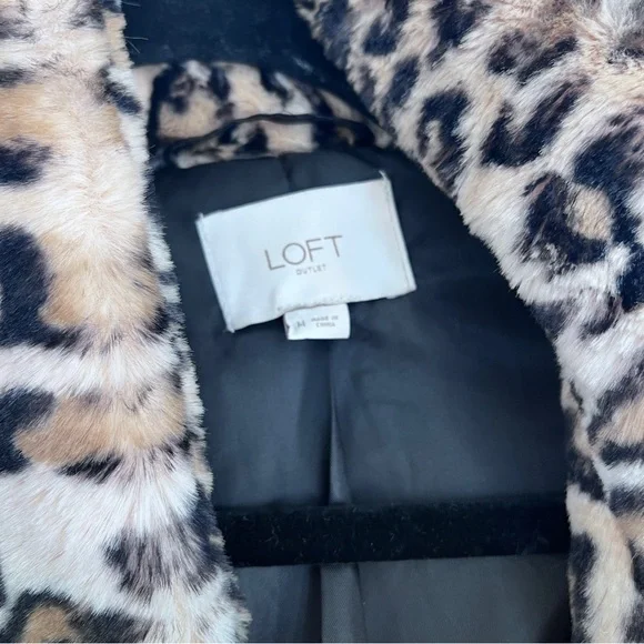 LOFT Animal Print Teddy Jacket - Picture 4 of 5